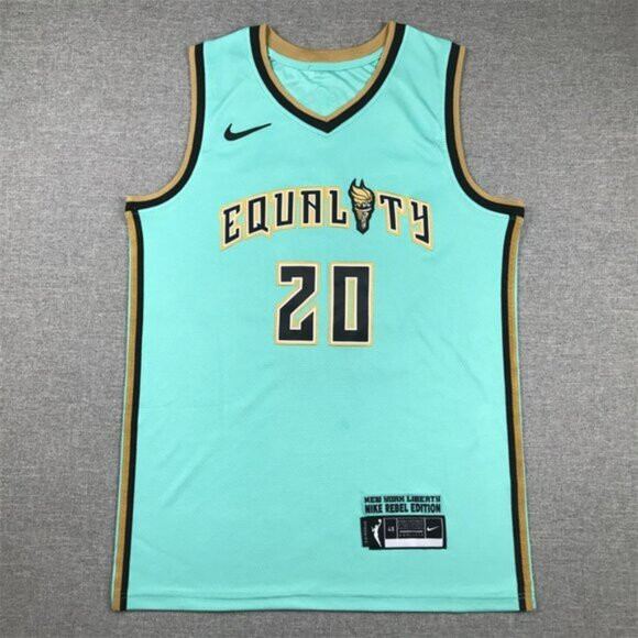 Mens Sabrina Ionescu Teal Green Stitched Jersey - Picture 1 of 4